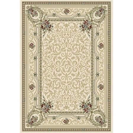 DYNAMIC RUGS Ancient Garden 6 ft. 7 in. x 9 ft. 6 in. 57091-6464 Rug - Ivory AN710570916464